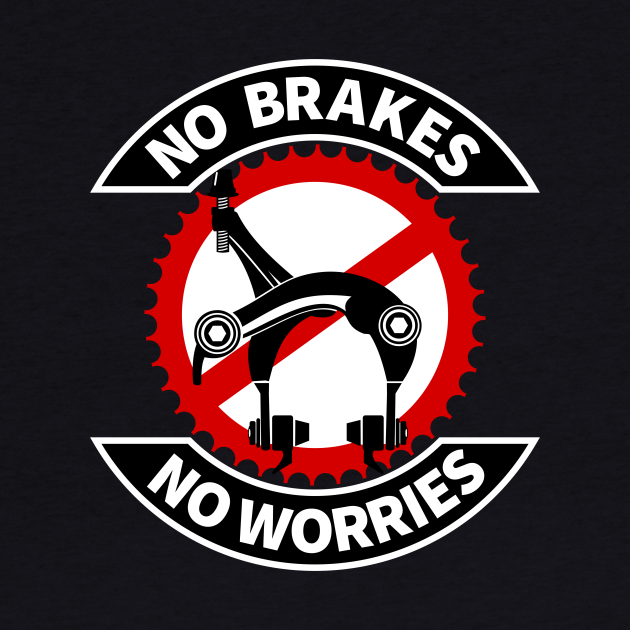 No Brakes No Worries Fixed Gear Bike Baseball TShirt TeePublic